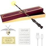 FGJCJ Elderstab Harry P-Otter, 37CM Dumbledore Zauberstab mit Licht, USB...