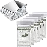 Tuokay, 2,1M x 1,6M Rettungsdecke 6 Stück Pack Folie Notfalldecke wasserdichte...