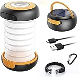 GlobaLink LED Campinglampe Faltbare Solar Camping Laterne Energienbank mit 2...