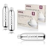 Vaily Sahnekapseln 20er Pack - N2O Kapseln für Sahnespender und Sahnesyphons -...