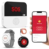 ChunHee Senioren Notruf Armband Tuya Notrufknopf für Senioren WiFi Smart...