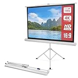 Tragbarer PRJTP52 Projektorleinwand Stativ - Mobile Projektionsleinwand 50 Zoll...