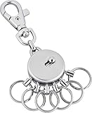 Jadani Schlüsselanhänger aus Metall - mit Karabinerhaken - 6 ausklinkbare...