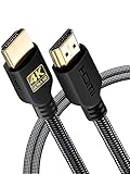 PowerBear 4K HDMI Kabel 2m | 18Gbps Hochgeschwindigkeit HDMI Kabel, geflochtenes...