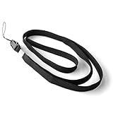 trage.band® Umhängeband/Trageband/Schlaufe mit Klickverschluss (5 St. schwarz)