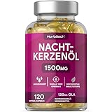 Nachtkerzenöl Kapseln Hochdosiert 1500mg | 120 Evening Primrose Oil Softgel...