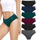 anqier Unterhosen Damen, 6er Pack Baumwolle Panties Atmungsaktiv Slips Damen...