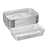 Relaxdays Aluschalen Grill, 25er Set, B x T: 31 x 21 cm, eckige Grillschalen,...