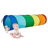 Kinder Spielen Tunnel Zelt,Bunte Pop-up-Kriechtunnel Spielzeug,1,8m Kriechen...