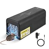 Rattenfalle Elektrisch, 3000V Elektrische Mausefalle mit Netzadapter und...