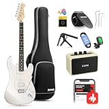 Donner E-Gitarre Set 39 Zoll mit Ahorn Griffbrett, E Gitarren mit Verstärker,...