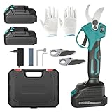 Akku Astschere Geevorks 20V Elektrische Gartenscheremit Tragetasche, 2×2.0 Ah...