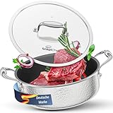 SnapiChef 2in1 Schmortopf & Schmorpfanne 28cm hoher Rand mit Deckel -...