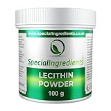 LECITHIN-PULVER 100g HÖCHSTER QUALITÄT GVO-FREI (DEUTSCHE ETIKETTEN UND...