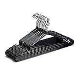 HOUSE DAY Kleiderbügel Schwarz Metall Kleiderbügel Platzsparend Bügel...