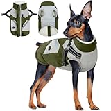 PUMYPOREITY Hundemantel mit Geschirr, Wasserdichter Hundemantel Winddichte...