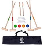 Ocean 5 Krocket Set – Outdoor Croquet Gartenspiel, das Geschicklichkeitsspiel...