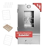 LEMODO Räucherofen 80x39,5x27,5 cm mit umfangreichem Zubehör, Räucherschrank...