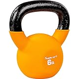 MOVIT Kettlebell PRO, Kugelhantel aus Gusseisen mit Neoprenbeschichtung, 12...