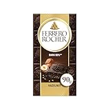 Ferrero Rocher Tafel – Zartbitter Schokolade mit Haselnuss – 55 Prozent...