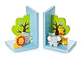 Kinder Baby Buchstützen aus Holz 3D Safari Jungle für Jungen und Mädchen...