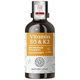 Vitamin D3 + K2 (50ml) - Hoch bioverfügbar durch Original K2VITAL® 99,7%...