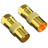 RedStar24 SAT Adapter Koax Antenne (1x F-Stecker auf IEC Antennenstecker, 1x auf...
