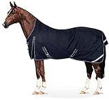 Equinate Regendecke Oakland Highneck Weidedecke mit Fleece 145cm Navy