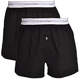 Calvin Klein Herren 2p Slim Fit Hüft-Shorts, Schwarz (Black/Black 001), M (2er...