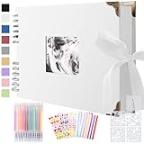 Fotoalbum zum Selbstgestalten, Scrapbook 80 Schwarze Seiten Fotobuch zum...