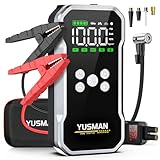 YUSMAN Starthilfe Powerbank mit Kompressor | 6000A Auto Starthilfe für alle...
