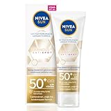 NIVEA SUN Anti-Pigmentflecken Sonnenschutz mit LSF 50+, nicht fettendes Sonnencreme Fluid mit patentiertem LUMINOUS630® & hohem LSF, UV Gesicht Experte Anti Pigmentflecken Sonnenschutz (40 ml)