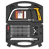 Handsäge Set, 12 in 1 Bügelsäge mit 3 Verschiedenen Scharfen Klingen, Magic...