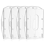 Vicloon Ausweishüllen, 4 Stück Transparente Kartenhalter mit Daumenausschub,...