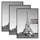 upsimples 3 Pack Bilderrahmen 50x70, 50x70 cm Posterrahmen Schwarz für...