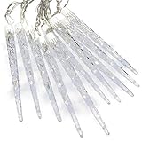 Nipach GmbH 40 LED Eiszapfenkette Lichterkette Leuchtfarbe weiß mit 8...