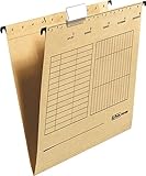 Herlitz 10843357 Hängemappe A4, Kraftkarton verpackt seitlich offen, 25 Stück