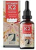 Vitamin K2 Tropfen 1800x (50ml) - optimal hochdosiert mit 200 µg Vitamin K2 MK7...