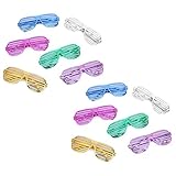 Flanacom Partybrillen 12er Set in 6 verschiedenen Metallic Farben - Partybrille...