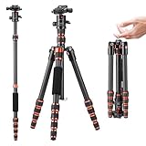 K&F Concept 152cm Carbon Stativ, Leichtes Tripod, Flexibles Kamera Stativ mit...