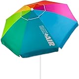Großer Strandschirm, Ø200 cm, Windproof Sonnenschirm, UV 50 Schutz,...