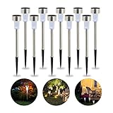 Relaxdays Solarleuchte im 10er Set, wasserdichte LED Solarlampen, für Garten &...