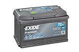 EXIDE 72Ah 12V 720A EA722 PREMIUM DIN/ISO LB3 Starterbatterie