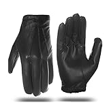 Harssidanzar Herren dünne ungefütterte Lederpolizeihandschuhe...
