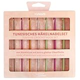 myboshi Tunesisches Häkelnadel-Set aus Aluminium mit austauschbaren Seilen, 7...