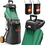 Gardebruk® Gartenhäcksler 3100 W max. 45 mm Aststärke Elektrisch 2X 50 L...