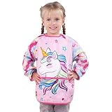 WERNNSAI Einhorn Malschürze Kinder - Kinderschürze für Mädchen im Alter von...