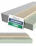 AM Qualitätsmatratzen 7 Zonen Latex Matratze 90x200 H2 - Made in Germany - Oeko...