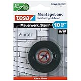 tesa Powerbond Montageband für Ziegel und Stein, 10 kg Haltekraft pro Meter -...