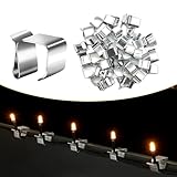 mizikuu 50 Stücke Dachrinnenhaken für Lichterketten, Weihnacht Licht Clips...